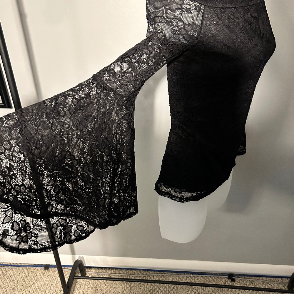 Express lace, off the shoulder top, size small, bell sleeves
